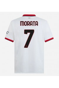 Fotbalové Dres AC Milan Alvaro Morata #7 Venkovní Oblečení 2024-25 Krátký Rukáv